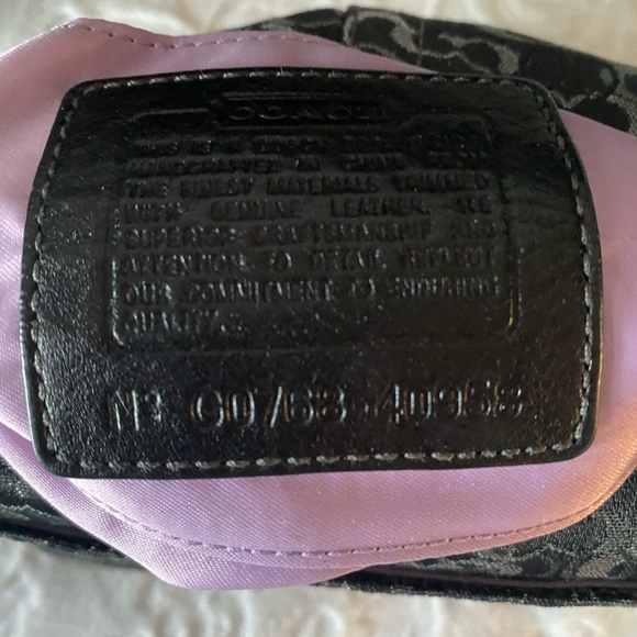 Coach EUC+++ Optic Art Demi Signature Baguette Y2K Mini Black & Silver Vintage - Picture 12 of 12